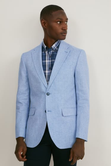 Hombre - Americana - regular fit - mezcla de lino - azul claro