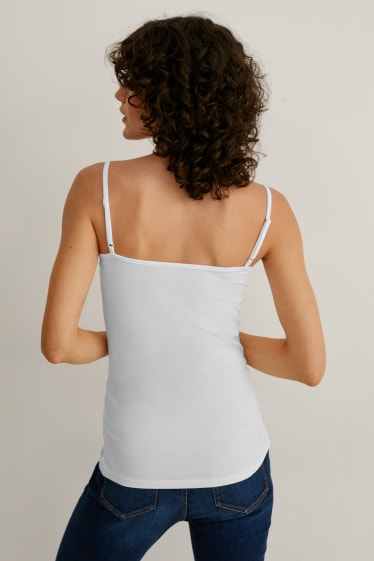 Damen - Multipack 2er - Basic-Top - weiß