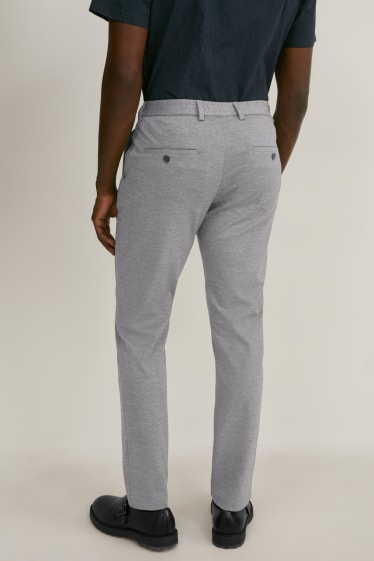 Hombre - Pantalón de traje - slim fit - Flex - LYCRA® - gris jaspeado