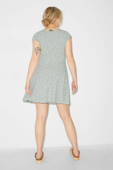 Women - CLOCKHOUSE - A-line dress - floral - light green