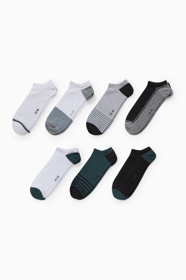 Hombre - Pack de 7 - calcetines tobilleros - LYCRA® - verde oscuro