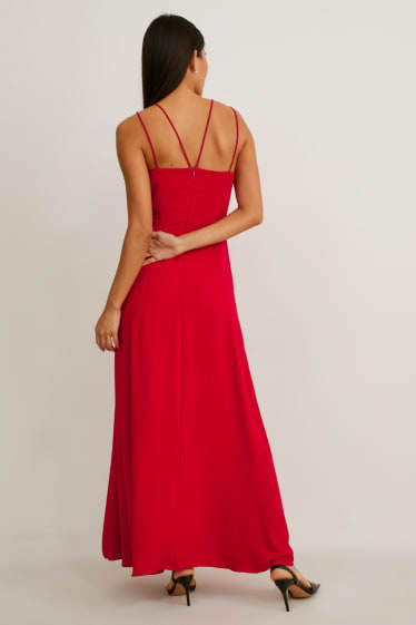 Women - Column dress - party - red