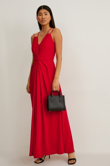 Femmes - Robe droite - style festif - rouge