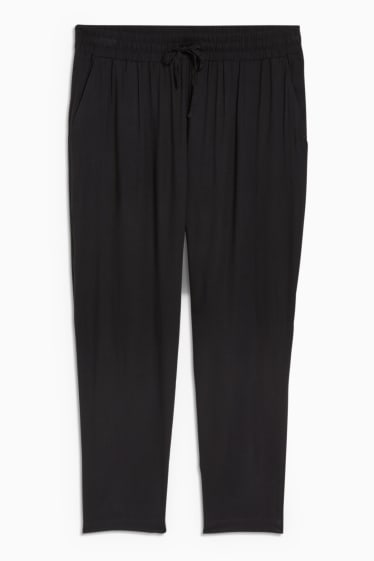 Women - CLOCKHOUSE - cloth trousers - tapered fit - black