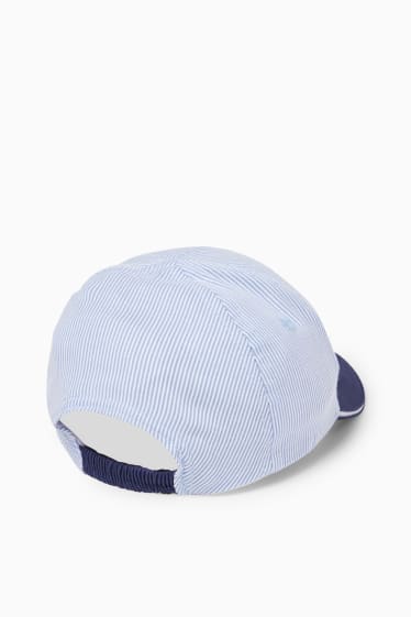 Babies - Baby baseball cap - striped - blue