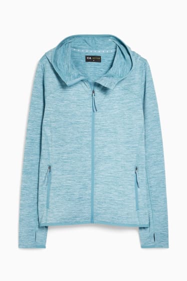 Femmes - Sweat sportif à capuche - turquoise