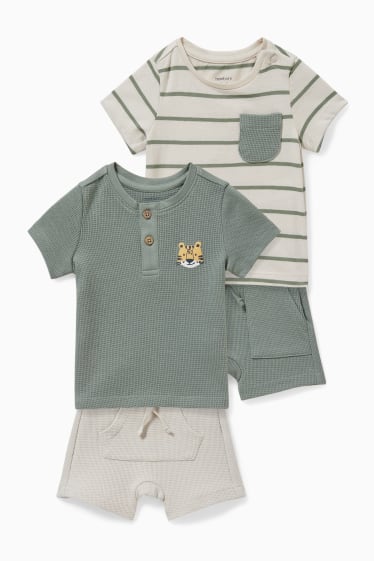 Babys - Multipack 2er - Baby-Outfit - 4 teilig - dunkelgrün