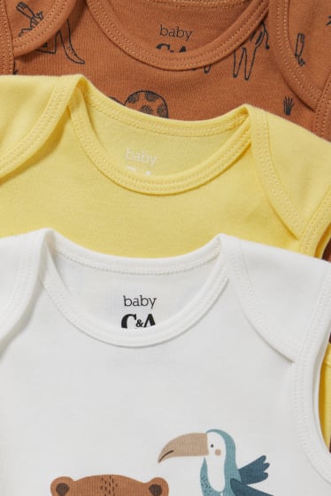 Bébés - Lot de 3 - body pour bébé - jaune