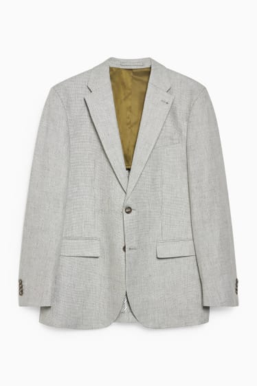 Men - Tailored jacket - regular fit - linen blend - light green