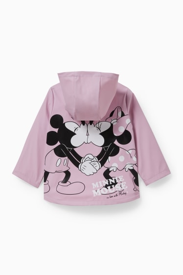 Kinderen - Minnie Mouse - regenjas met capuchon - lichtpaars