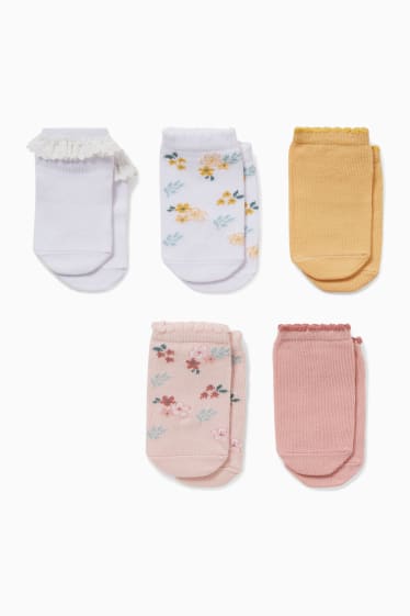 Bébés - Lot de 5 paires - chaussettes pour bébé - blanc
