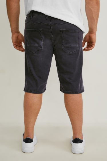 Men - Denim shorts - denim-dark gray