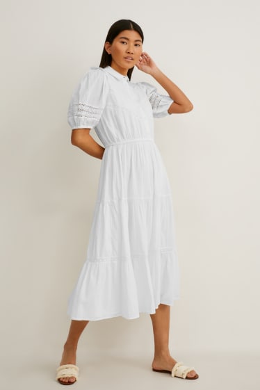 Women - Fit & flare dress - white