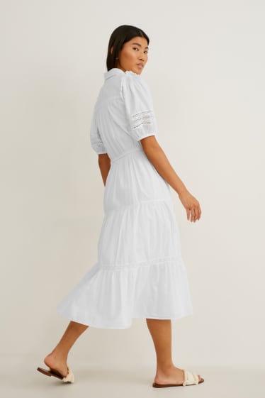Women - Fit & flare dress - white