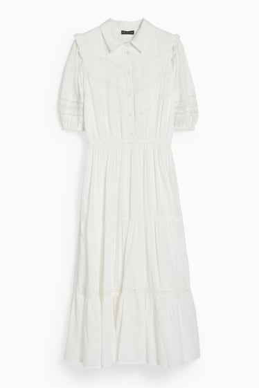 Women - Fit & flare dress - white