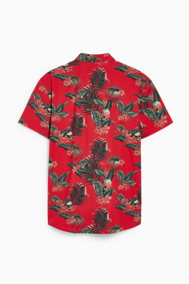Hombre - CLOCKHOUSE - camisa - regular fit - kent - rojo