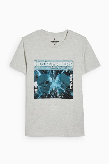 Hommes - CLOCKHOUSE - T-shirt - gris clair chiné