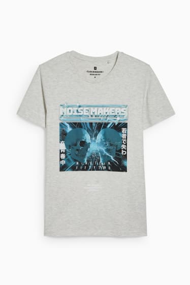 Hommes - CLOCKHOUSE - T-shirt - gris clair chiné