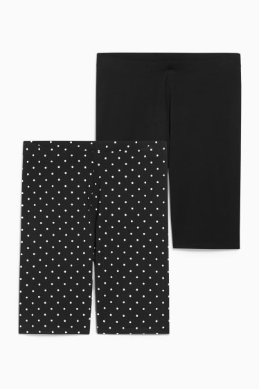 Dámské - Multipack 2 ks - elastické šortky basic - LYCRA® - černá
