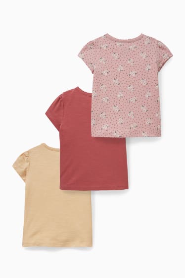 Babies - Multipack of 3 - baby short sleeve T-shirt - rose / dark red