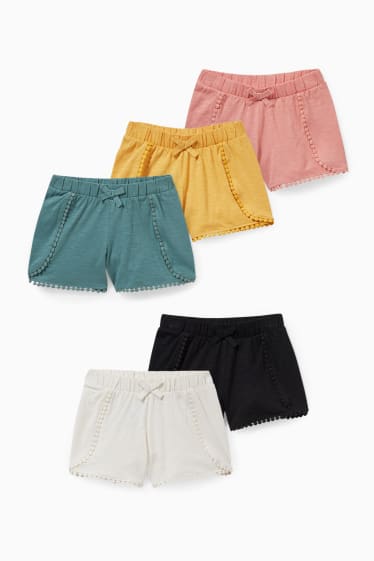 Enfants - Lot de 5 - shorts en molleton - coloré