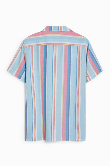 Heren - Overhemd - slim fit - reverskraag - gestreept - gekleurd