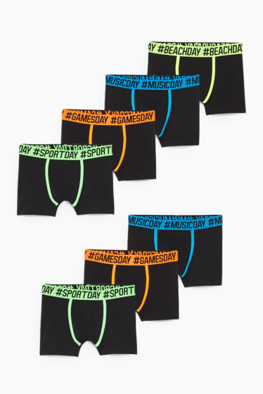 Enfants garçons - Lot de 7 - caleçons - noir