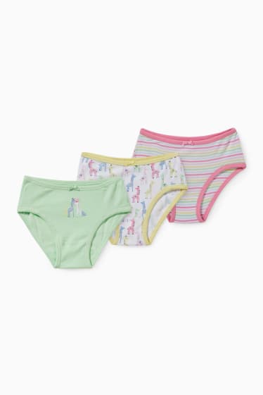 Niños: niñas - Pack de 3 - braguitas - verde claro
