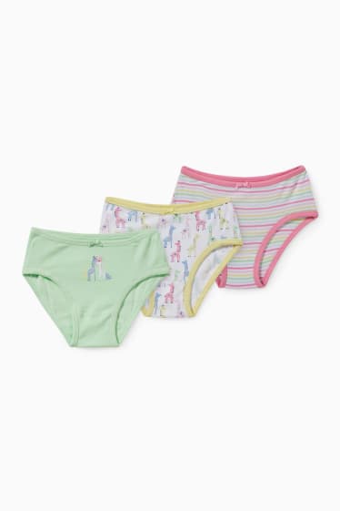 Enfants - Lot de 3 - culottes - vert clair