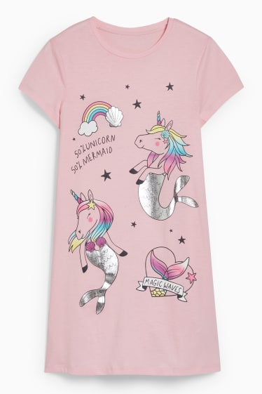 Children - Unicorn - nightdress - rose