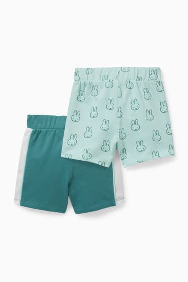 Babies - Multipack of 2 - Miffy - baby sweat shorts - mint green