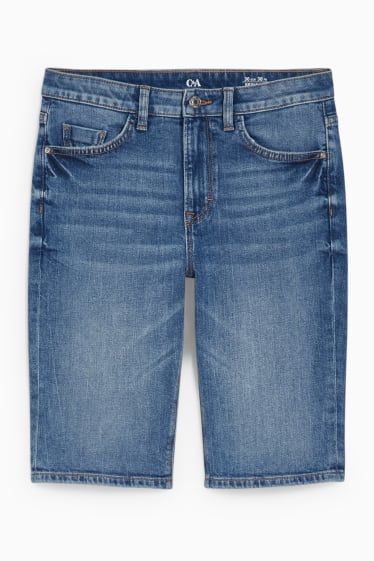 Femmes - Bermuda en jean - mid waist - LYCRA® - jean bleu
