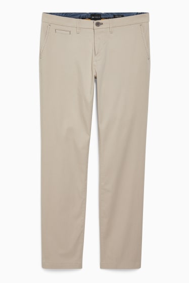 Pánské - Kalhoty chino - slim fit - LYCRA® - taupe