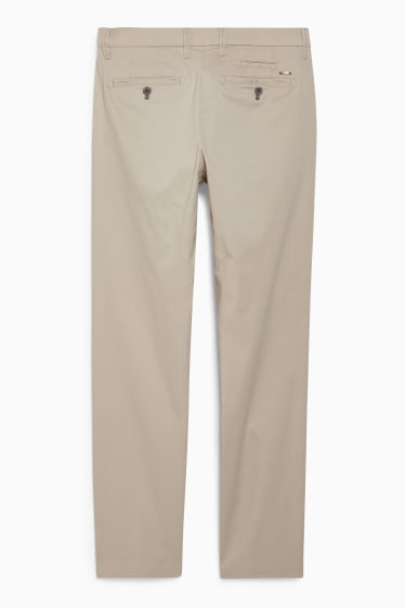 Pánské - Kalhoty chino - slim fit - LYCRA® - taupe