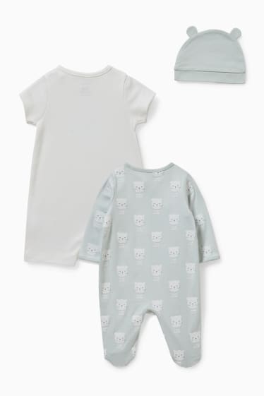 Babys - Newbornoutfit - 3-delig - mintgroen