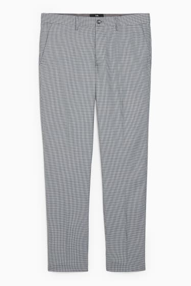 Hommes - Pantalon de costume - slim fit - stretch - LYCRA®  - gris / bleu foncé