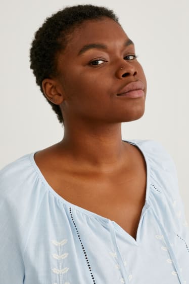 Women - Blouse - light blue