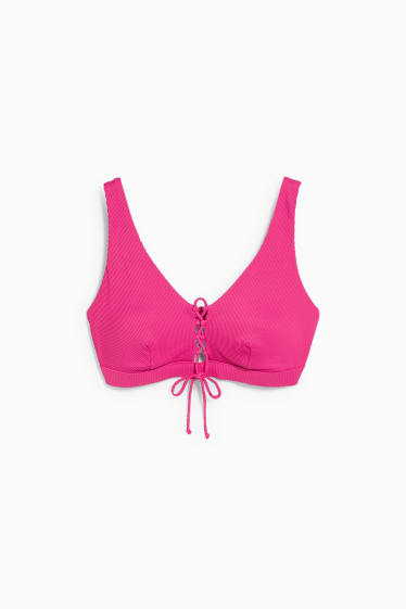 Women - Bikini top - padded - dark rose