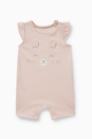 Babys - Baby-Schlafanzug - gepunktet - rosa