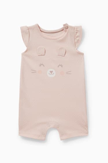 Baby Mädchen - Baby-Schlafanzug - gepunktet - rosa