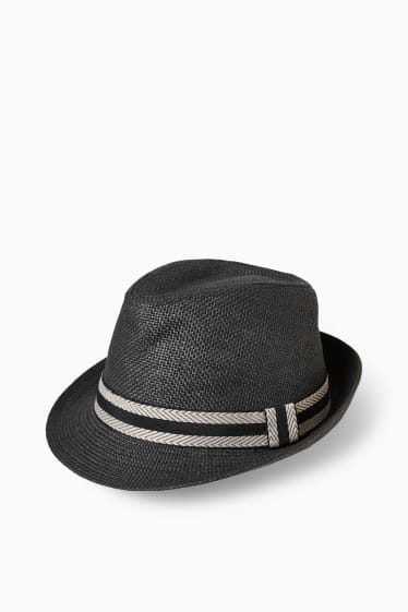 Slaměný klobouk - černá