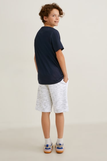 Children - Set - short sleeve T-shirt and sweat shorts - 2 piece - dark blue