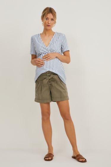 Women - Maternity shorts - dark green