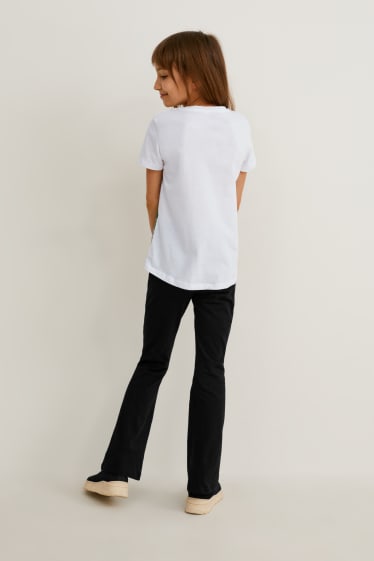 Children - Set - short sleeve T-shirt and leggings - 2 piece - white