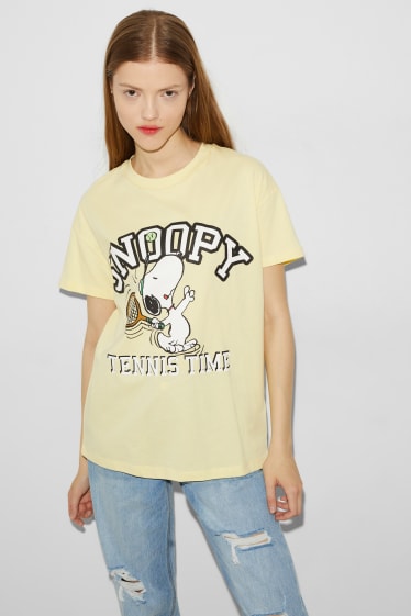 Femmes - CLOCKHOUSE - T-shirt - Snoopy - jaune