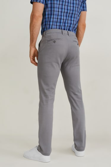 Uomo - Pantaloni chino - slim fit - LYCRA® - grigio