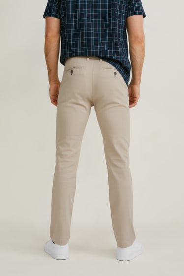 Uomo - Pantaloni chino - slim fit - LYCRA® - tortora