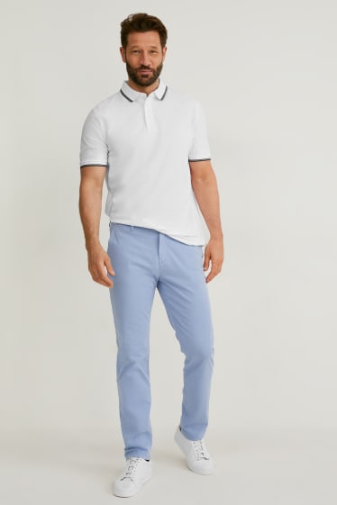 Pánské - Kalhoty chino - slim fit - LYCRA® - světle modrá