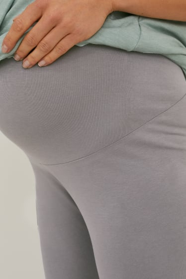 Dámské - Multipack 2 ks - těhotenské elastické šortky - černá/šedá