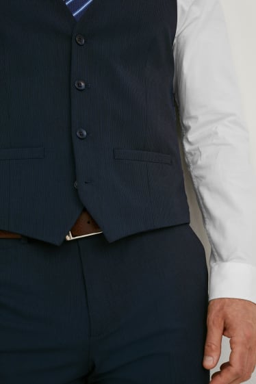 Uomo - Gilet coordinabile - slim fit - Flex - LYCRA® - blu scuro